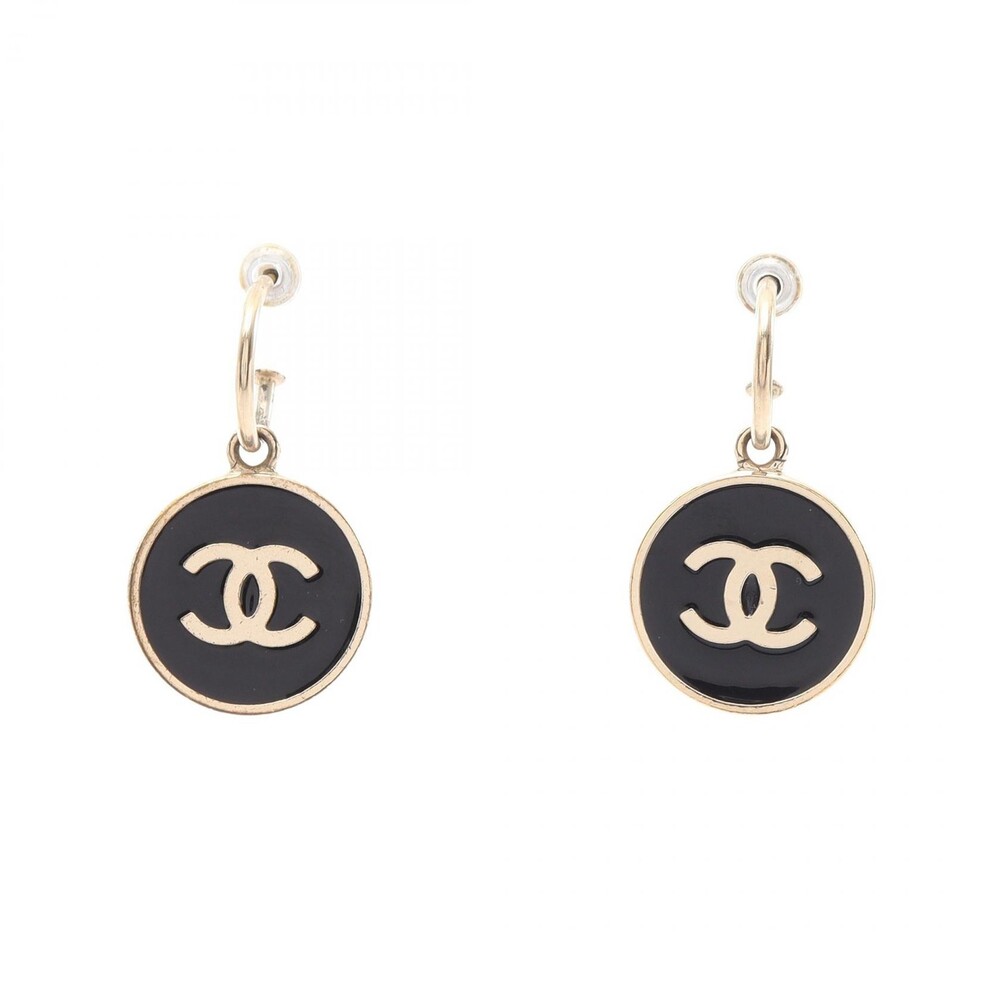 Chanel Coco Mark Round Pierced Earrings #339330C44B